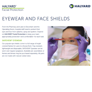 Depend on HALYARD* Eyewear and Face Shields to keep your team appropriately protected—and comfortable—for each task.