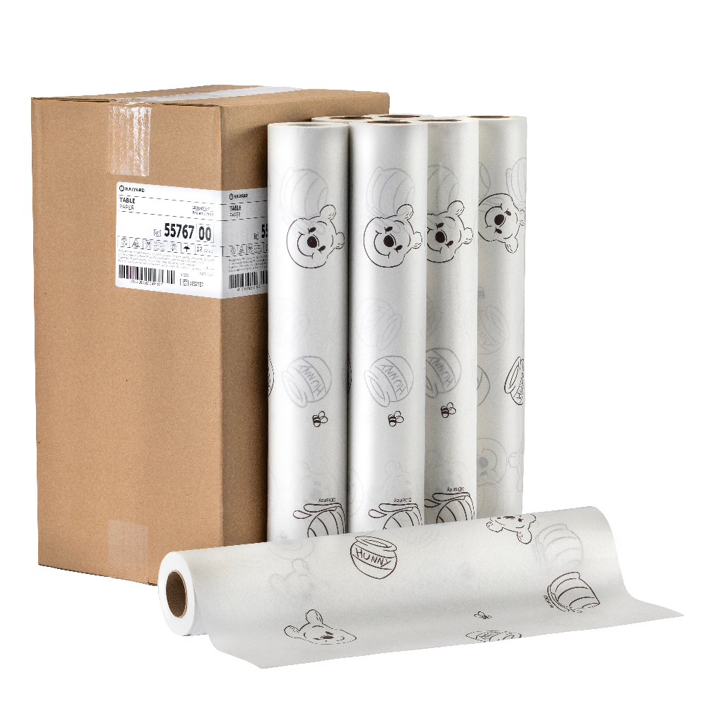 HALYARD* Pediatric Exam Table Paper is printed throughout with Disney Winnie the Pooh characters, perfect for coloring in with crayons or colored pencils.