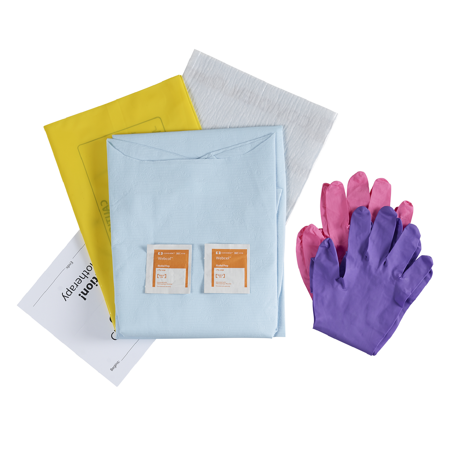 CHEMO GEAR Administration Kit For Use with Hazardous and Chemotherapy Drugs (Contents)