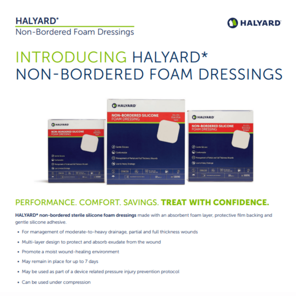 HALYARD Non Bordered Foam Dressing