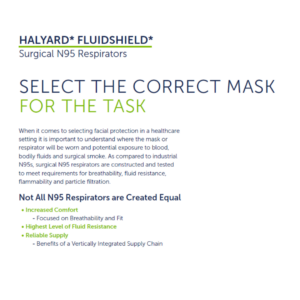 HALYARD* Surgical N95 Respirators features increased comfort for breathability and fit, with the highest level of fluid resistance.
