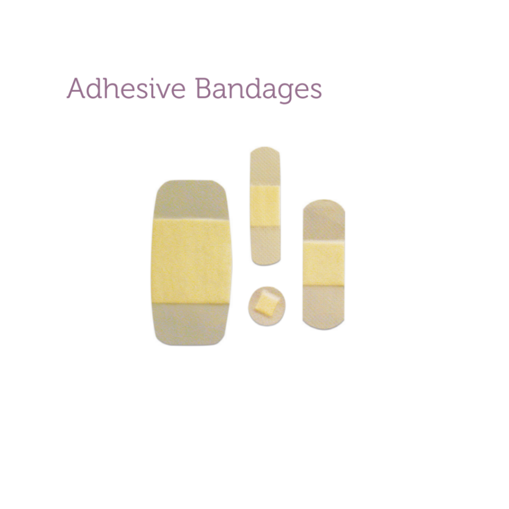 Includes sheer, flexible fabric, children's designer, soft-flex adhesive bandages