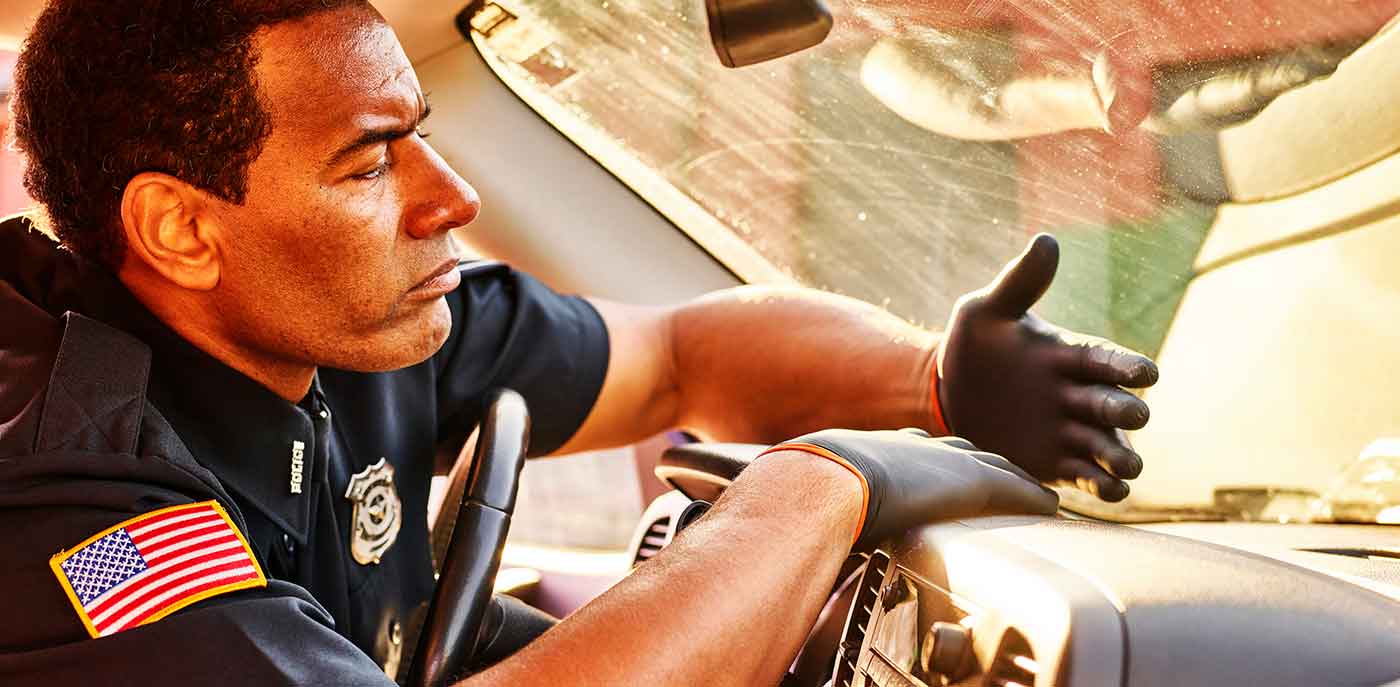 BLACKFIRE* EMS Gloves, Medical Exam Gloves HALYARD