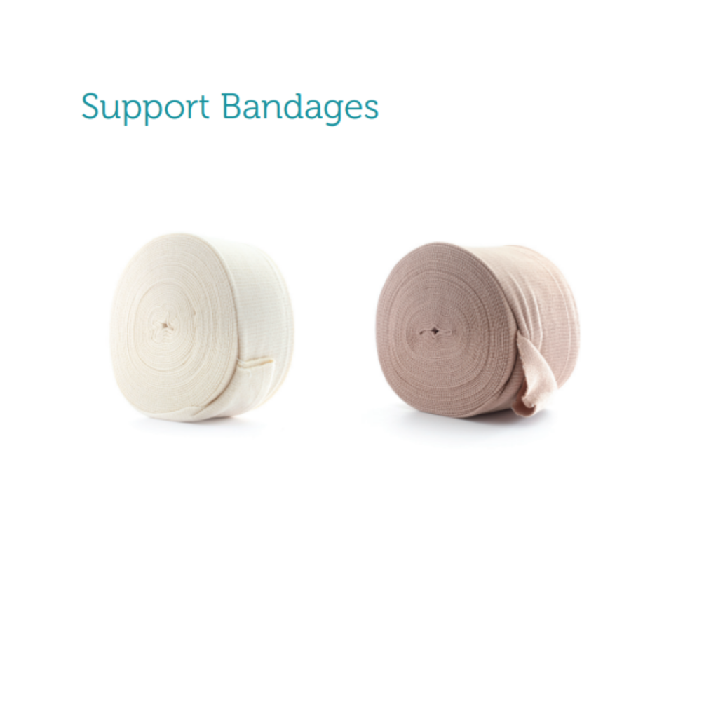 Tubular elastic, cotton/spandex bandage for support and compression. Easy to apply and stays in place without pins, clips or tape to deliver consistent support with a single application